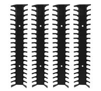 TOYANDONA 4 Pezzi Supporto da Parete per Custodie Giochi in Acciaio Nero Resistente, Porta Cd/dvd Salvaspazio per Organizzazione Media in Sala Giochi e Zona Console