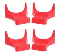 TOYANDONA 4 Pezzi Supporto per Palloni Sportivi in Pp Rosso, Base Versatile per Posizionamento Ottimizzato di Calcio e Pallavolo, per Campo All'aperto e Palestra