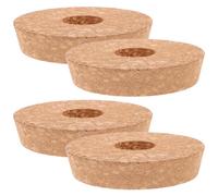 TOYANDONA 4 Pezzi Tappi in Legno Foro per Vasi in Vetro Idroponici, Copertura Semplice ed Elegante per Piante da Interno in Spazi Piccoli e Librerie