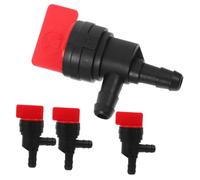 TOYANDONA 4 Pezzi Valvola di Intercettazione Carburante Inline per Rasaerba, ABS Nero