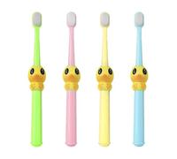 TOYANDONA 4 pz Bambini Spazzolino Extra con 10000 Setole Cartoon Duck Micro Nano Spazzolini da denti Manuali Gengive Sensibili Spazzolini da denti Adulti Kid Spazzolino da denti