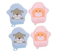 TOYANDONA 4 Pz cotone da bagno guanti per bambini bagnoschiuma naturale da uomo vaschetta per il bagnetto spugne guanto per strofinare guanto da addensato autoabbronzante shampoo uova
