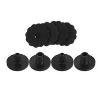 TOYANDONA 4 Set Cappellino a Vite per Punta Ombrello Pieghevole Nero | Plastica con Guarnizione Inclusa, per Riparazioni su Asta e Uso Quotidiano, Stabile nei Giorni Ventosi