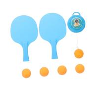 TOYANDONA 4 Set Kit Allenamento Tennis Tavolo Sospeso per Interattivo per Esercizio e Divertimento Racchette e Palline per Sviluppare Abilità e Coordinazione