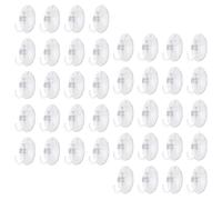 TOYANDONA 40 Ganci a Ventosa Trasparenti senza Punzone in PVC Riutilizzabili e Resistenti per Asciugamani Utensili da Cucina e Accessori Bagno su Superfici Lisce come Vetro e Specchi