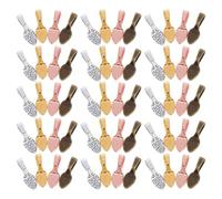 TOYANDONA 400 Pezzi Earring Bails, Flat Bails, Glue On Pendants in Lega, Ovali e Rotondi, per Gioielli Fai da Te e Progetti Creativi