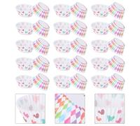 TOYANDONA 400 Pezzi Pirottini di Carta per Muffin e Cupcake Monouso Resistenti e Antiolio per Dessert e Feste Compatibili Forno Set da 200 Pirottini a Forma di Cuore Bianchi Colorati a