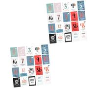 TOYANDONA 40pezzi Carte Commemorative Per La Crescita Del Accessori Fotografici Per Mesi e Giorni Per Registrare Traguardi Del Anno Di Vita