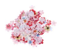 TOYANDONA 440 Pezzi Fiore Commestibile Cupcake Toppers Ciliery Blossom Flowers Wafer Carta Torta di Carta Topper per La Decorazione della Torta di Compleanno di Nozze (Stile Assortito)