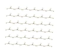 TOYANDONA 48 Miniature Metal Doll Clothes Hangers in Vintage Sturdy Space Saving Dollhouse Wardrobe Racks For Neat Display Of Doll Outfits And Accessories