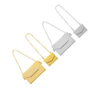 TOYANDONA 4pezzi Borsa in Miniatura in Metallo Per Casa Delle Bambole Scala Borsa Da Viaggio Accessori Per Bambole