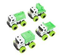 TOYANDONA 4pezzi Friction Powered Garbage Truck Toy Giocattolo Per Ragazzo Ragazza Stimola Creatività e Consapevolezza Ambientale Sicuro e Affidabile Di Modelli Di Veicoli Ecologici