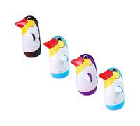 TOYANDONA 4pezzi Giocattoli Educativi Tumbler Gonfiabile in PVC Ecologico Statue Realistiche Stimolano Coordinazione Mano-Occhio e Vitalità per Ragazzo Ragazza Ragazza e Casa