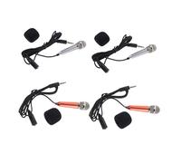 TOYANDONA 4pezzi Microfono Portatile per Registrazione Vocale Mini Microfono per Canto Karaoke Compatibile Telefono Tablet Computer Realizzato Materiali di Leggero e Resistente alla Rottura