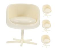 TOYANDONA 4pezzi Miniature Office Chairs Set Dollhouse Furniture Realistic Mini Scale Plastic Accessories for Dollhouse Architectural Models Craft Projects Compact Display Items