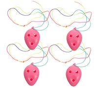 TOYANDONA 4pezzi Ocarina Per Ragazza Ragazza Strumento Professionale Ceramica Mini Ocarina Per Principianti Musicale Per Sviluppare Interesse Nella Colore Rosa