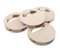 TOYANDONA 4pezzi Sonagli in Legno Per Ragazzo Sensoriale Per Ragazzo Rotondo Forma Campanella Sonagli Percussione Mano Strumento Musicale Per Attività Manuali Musicale e Bambine