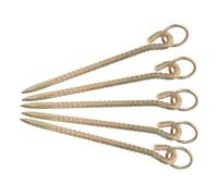 TOYANDONA 5 Ground Dog Stake Heavy Duty Tie Out Anchor For Livestock And Pets Durable All Weather Construction Easy Install For Camping Large Animals Management