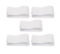 TOYANDONA 5 Pezzi Bracciale Capitano Calcio Bianco Regolabile in Nailon per | Design Bianco Semplice e Pulito, Versione Vuota Riutilizzabile, Adatto ad Allenamento di Squadra, Giovani e Adulti