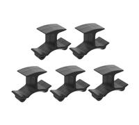 TOYANDONA 5 Pezzi clip per fischietto Porta del fischio per attività all'aperto Clip fischio per arbitri Attaccamento del fischio dell'arbitro Whistle Grip per le dita pvc Nero