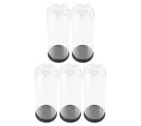 TOYANDONA 5 Pezzi Contenitore Nero da Trasparente Pvc in per Tennis con Palline e Coperchio Design Pratico Facile da Conservare, per Palline da Tennis e Piccole Sfere in Diversi Scenari