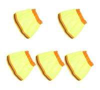 TOYANDONA 5 Pezzi Copertura Parasole per Casco da Sicurezza, Schermo Parasole per Casco Rigido in Rete di Fibra Chimica, Giallo Fluorescente, Protezione Uv, per Lavori Edili All'aperto