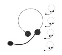 TOYANDONA 5 Pezzi Cuffie Finte Cosplay Rock Star con Microfono Giocattolo Accessori Costume in Resistente per Feste Musica Halloween e Compleanni Design Realistico e Colori Vivi