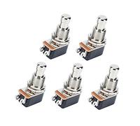 TOYANDONA 5 Pezzi Interruttore a Due Piedi Per Effetti Chitarra Pulsante in Metallo Commutazione Flessibile e Durevole Contatti Metallici Resistenti
