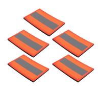 TOYANDONA 5 Pezzi Patch Riflettente di Sicurezza con Chiusura a Strappo, | Poliestere e Nylon, Superficie Riflettente, Lavabile in Lavatrice, per Operai, Corrieri e Attività Notturne