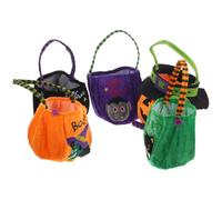 TOYANDONA 5 Pezzi Sacchetti per Caramelle Halloween Design a Tema Mostruoso, Pratici e Capienti, per Feste e Dolcetto o Scherzetto Stili multipli