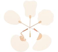 TOYANDONA 5 Pezzi Ventagli Rotondi Cinesi da Disegno Fai da Te in Carta di Riso e Legno Ventagli Dipinti a Mano per Materiali Artistici Leggeri e Resistenti per Scuola e Colore Casuale