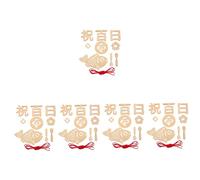 TOYANDONA 5 Set Di Accessori Per Foto Di Neonati Cartelli in Legno Da 100 Giorni Per Baby Shower