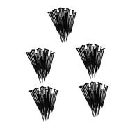 TOYANDONA 5 Set Pioli Paesaggistici Fissaggio Tappeto Erboso Supporto Paletto di Barriera Palo Pesante Pali di Bordatura del Paesaggio Chiodi per Il Fissaggio del Prato Black 30 Pezzi*5