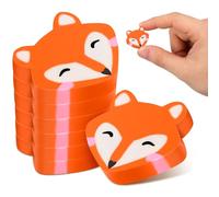TOYANDONA 50 graziose gomme da cancellare a forma di volpe, morbide mini gomme in plastica TPR, cancelleria Kawaii, per bambini, ricompense in omboniere