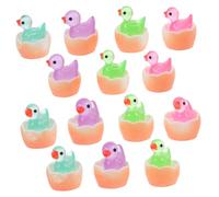 TOYANDONA 50 Miniature Resin Ducks Luminous Glow in The Dark Tiny Animal Figures For Fairy Garden Dollhouse And Festive Outdoor Decor