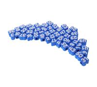 TOYANDONA 50 Pezzi Cappucci Numerati per Matita, Blu, Abs, 1-50, Ufficio e | Copertura Elastica Flessibile, Facile Rimozione e Riuso, Identificazione Efficiente, per Insegnanti e Studenti