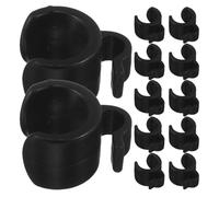 TOYANDONA 50 Pezzi Clip per Cavi Microfono in Plastica Nera 20mm per Supporto Asta Microfono e Boom Pole, Protezione e Gestione Cavi per Presentazioni ed Eventi