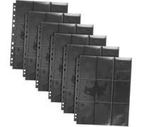 TOYANDONA 50 pezzi Pagine Ricarica per Album Carte da Gioco Trasparenti Nero Custodia Protettiva per Trading Card e