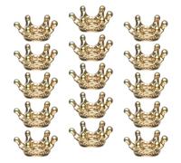 TOYANDONA 50 Pezzi Perline Distanziatrici a Corona in Lega Dorata Foro Largo per Creazione Gioielli Fai da Te Ciondoli a Corona per Braccialetti e Decorazioni Artigianali Vintage