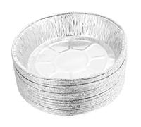 TOYANDONA 50 pezzi Vaschette Alluminio Rotonde per Forno e Barbecue Teglie Usa e Getta Resistenti ad Alta Temperatura Accessori per Friggitrice ad Aria e Cottura Multifunzionale