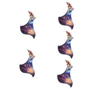 TOYANDONA 5pezzi Battipenna Per Chitarra Acustica Anti- Protezione Impatto Design Creativo e Facile Installazione Compatibile Con Chitarre Acustiche e Semiacustiche
