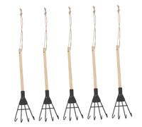 TOYANDONA 5pezzi Rastrello Per Diserbo Portatile in Piccolo Attrezzo Da Per Terreno Mini Rastrello Da Per Cortile Coltivatore in Per Diserbo e Aeratore Per Terreno Giardinaggio