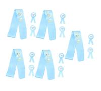 TOYANDONA 5sets Distintivi Dad to Be e Mom to Be Con Sash Per Decorazioni Di Shower Completo Di Accessori Per Rivelazione Di Genere e Foto Memorabili Per Futuri Genitori
