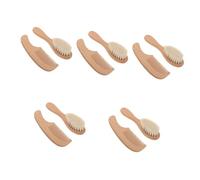 TOYANDONA 5sets Spazzole e Pettine Per Legno Spazzola Per Bagno e Pulizia Del Capelluto Con Setole Morbide Per Nuovi Genitori e Occasioni Speciali