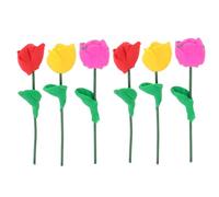 TOYANDONA 6 Bouquet Miniature per Casa Accessori Decorativi con Fiori Artificiali Colorati per Scenografie e Fotografia Micro