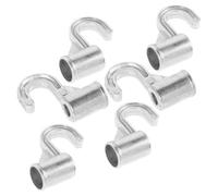 TOYANDONA 6 Ganci per Asta Armadio in Lega di Alluminio 16Mm Supporto per Grucce in Metallo Staffe per Armadio per Camera da Letto Ganci di Collegamento per Appendere Vestiti Confezione