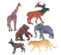 TOYANDONA 6 Modelli Animali Selvatici Miniatura Realistica Decorazione Desktop per Figurine Leone e Altri Mammiferi Selvaggi per Giardino in Miniatura e Terrari