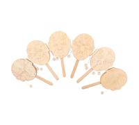 TOYANDONA 6 Pezzi Di Tamburo A Sonagli in Legno Cinese, Tamburo A Forma Di Scimmia Non Finito, Fai Da Te, Giocattolo Montessori Per Progetti Di Pittura, Decorazioni Artistiche Per Bambini,