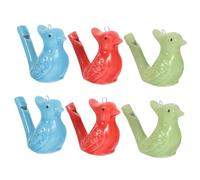 TOYANDONA 6 Pezzi fischio funlicht divertente the colors deko toy fischietti per uccelli per Bomboniere fischi di uccelli giocattolo musicale da bagno i fischiano ceramica