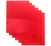 TOYANDONA 6 Pezzi Fogli Filtro Luce in PVC Rosso Trasparente per Progetti | Set, Fogli Leggeri per Trasmissione e Mescolanza Colore, Uso in Aula e Laboratori Creativi